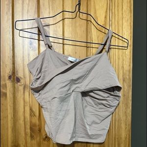 Crossed front cropped cami